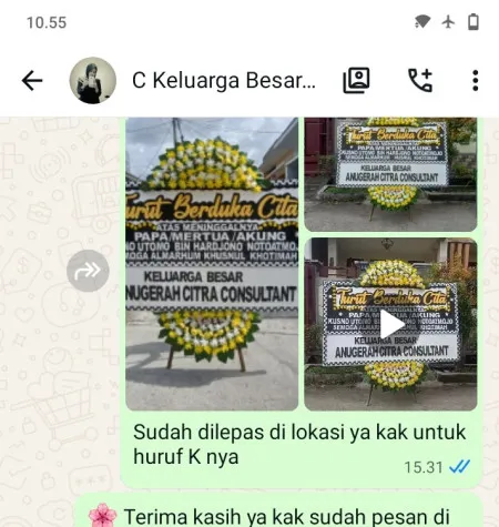 Pengiriman Papan Bunga Duka Bongas