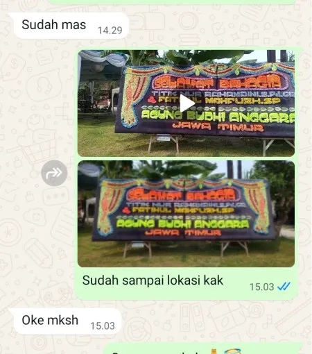 Pengiriman Papan Bunga Bongas